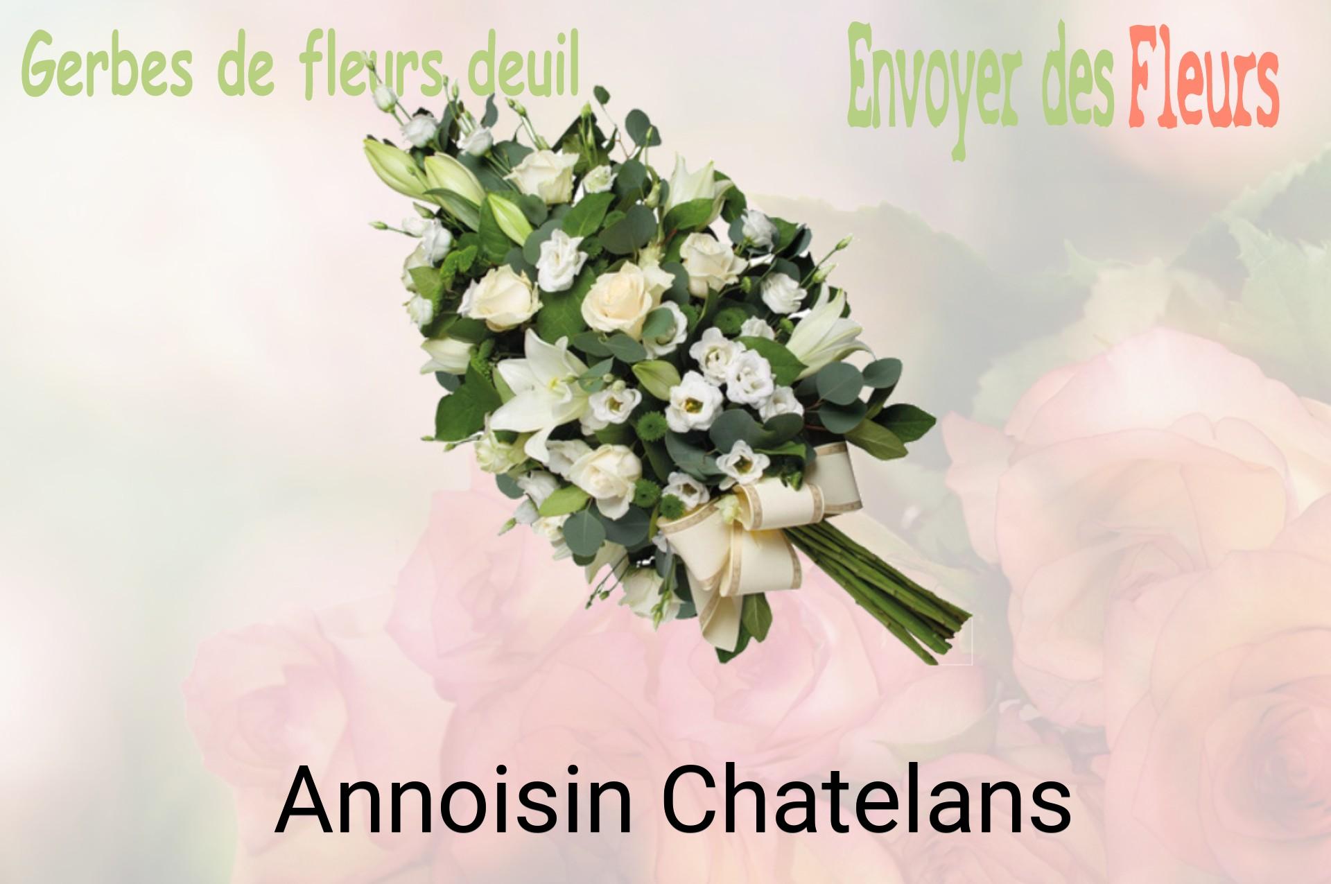 Gerbe de fleurs de deuil livrée à Annoisin-Chatelans